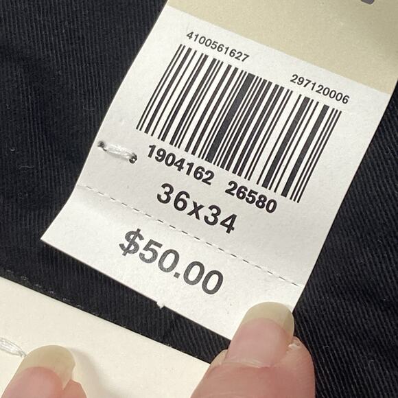 NEW Dockers Pants Mens 36x34 Easy Khaki Straight Fit Black Comfort Waistband - Picture 9 of 9